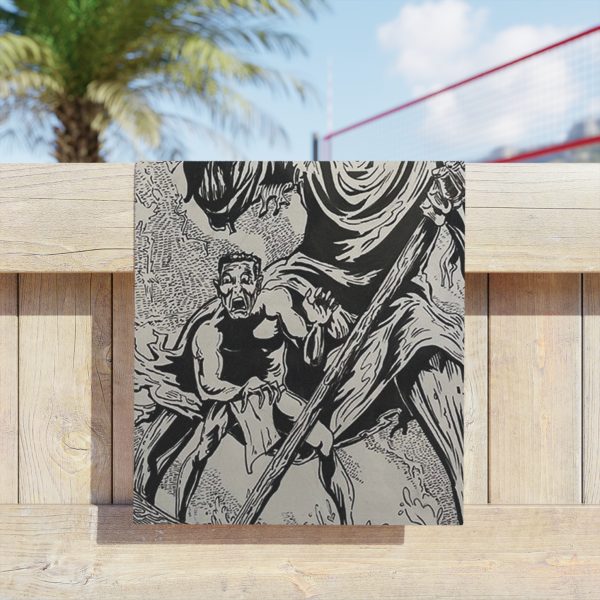 Grim Reaper Beach Towels, Dark Fantasy Pool Towels, Horror Shower Accessories, Unique Spooky Gifts, Halloween Beach Gear - Image 3