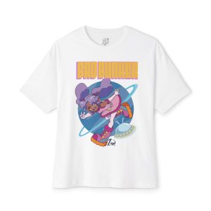 Bad Bunker Saturn Girl - Unisex Oversized Boxy Tee