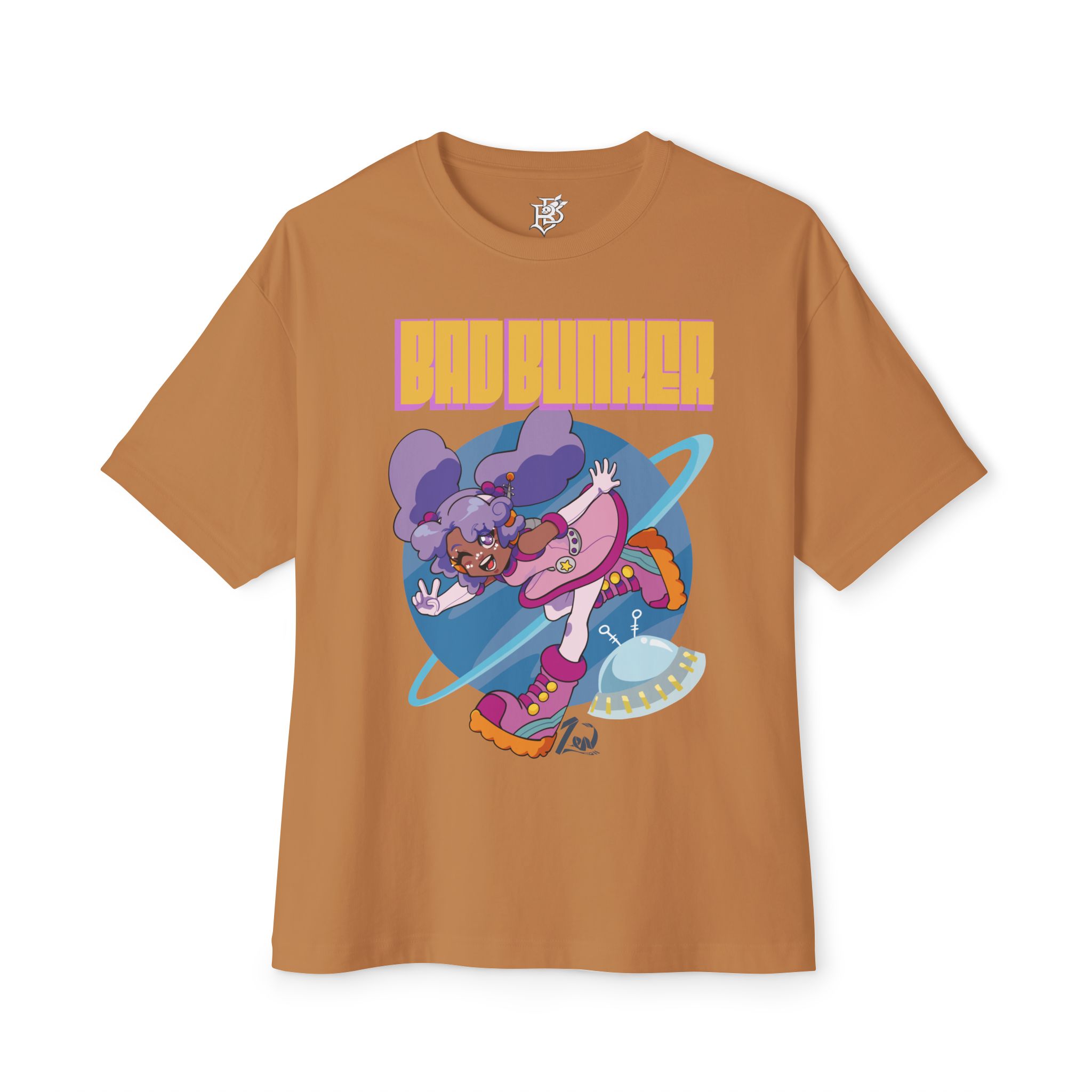 Bad Bunker Saturn Girl - Unisex Oversized Boxy Tee - Image 17